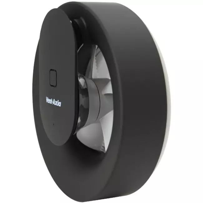 Extractor de baño Svara con temporizador, sensor de humedad y de luz, 100-125 mm (controlado por aplicación) NEGRO