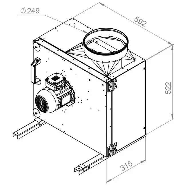 Extractor de caja gases de combustión F400 - MPS 250 D2 F4 30