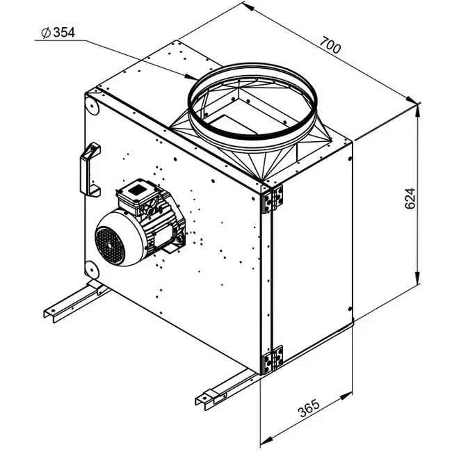 Extractor de caja gases de combustión F400 - MPS 355 D4 F4 30