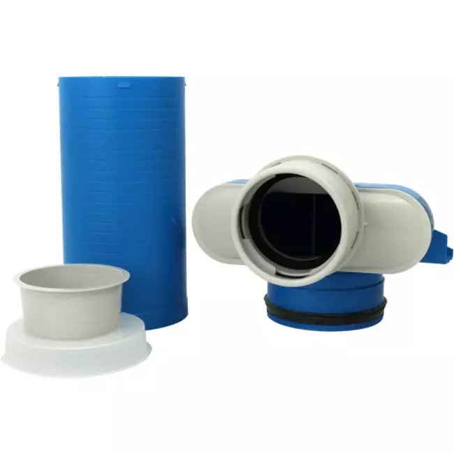 Colector de válvulas Vent-Axia Uniflexplus 1 x Ø90 mm con casquillo deslizante 250 mm y tapa de mortero Ø125 mm