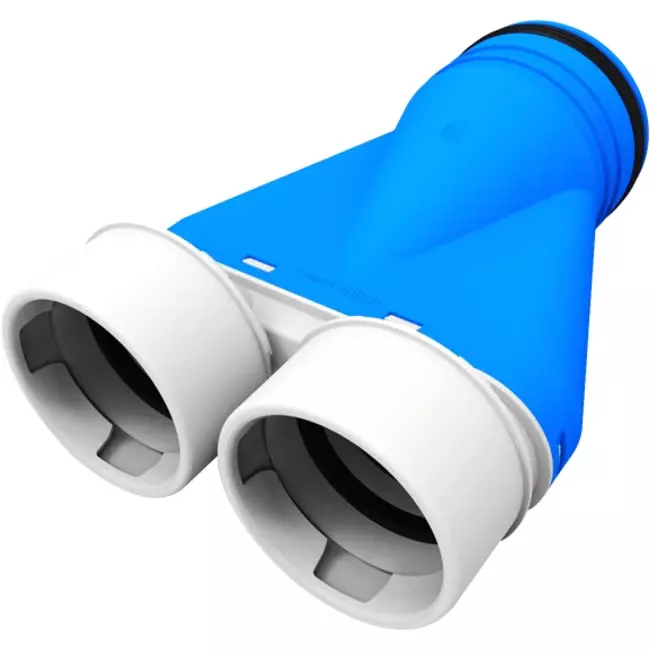 Colector de válvulas de pared Vent-Axia Uniflexplus 2x Ø90 mm con boquilla Ø125 mm
