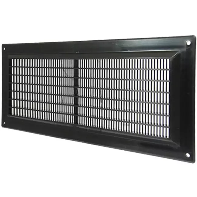 Rejilla de ventilación rectangular con rejilla 130x300 negra - VR1330M