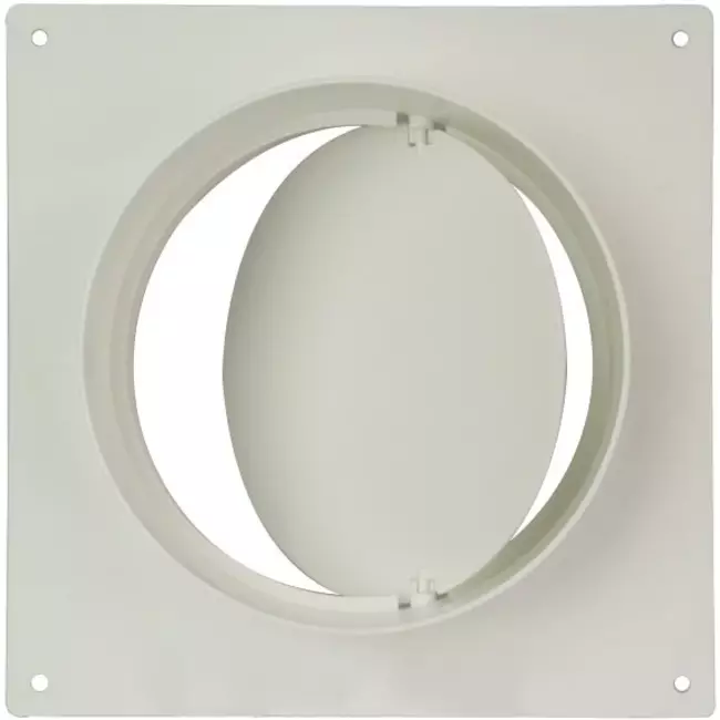 Soporte mural redondo de plástico con válvula de no retorno diámetro: 125 mm - AFV125