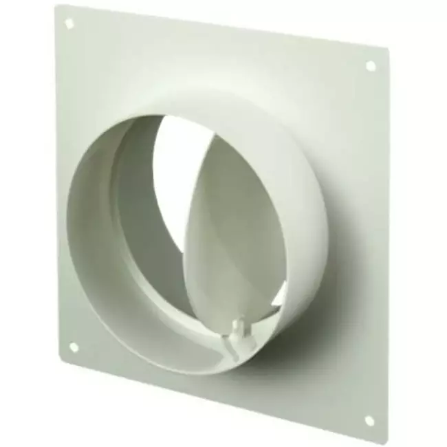 Placa de pared redonda de plástico con válvula de retención de 150 mm de diámetro - AFV150