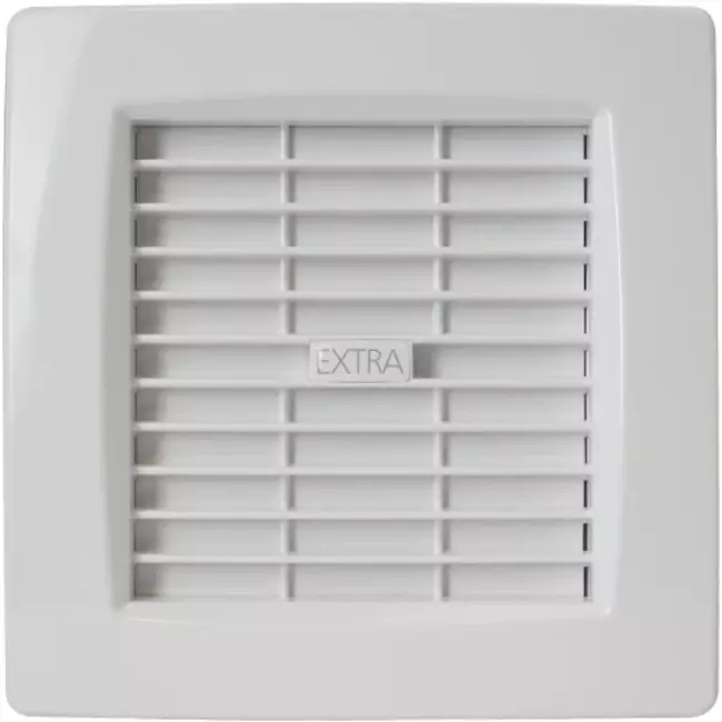 Europlast extractor de baño Ø 100 mm Blanco con trampilla de cierre automático - lujo X100Z