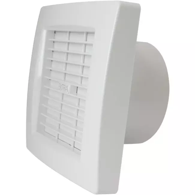 Europlast extractor de baño Ø 100 mm Blanco con trampilla de cierre automático - lujo X100Z