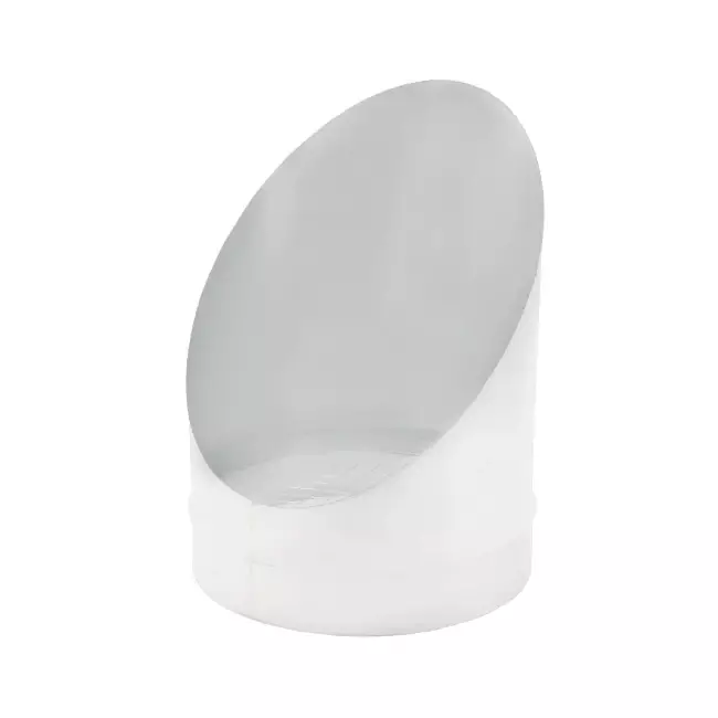 Tubo difusor diámetro 125mm 45 grados (Sendz. Verz.) RAL9010