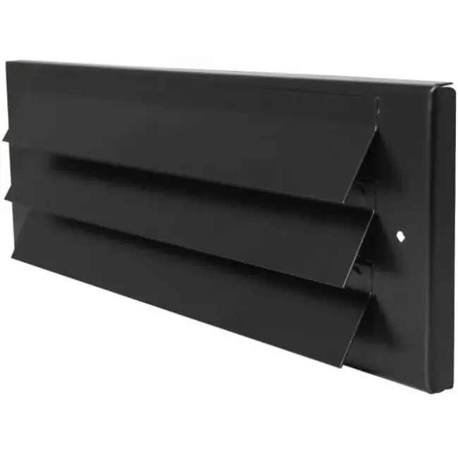 Rejilla de pared exterior de montaje en superficie 300mm x 100mm NEGRO