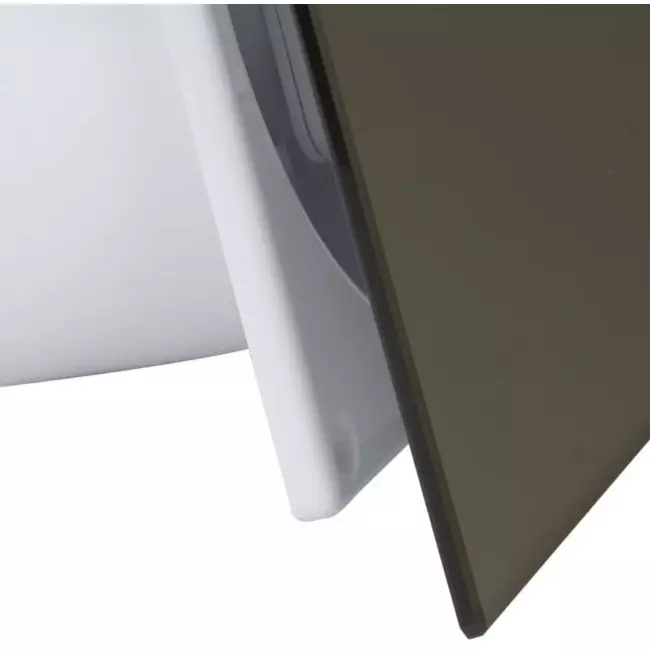 Extractor de baño de Ø 100 mm con temporizador y retardo de encendido - frontal de cristal en dorado satinado