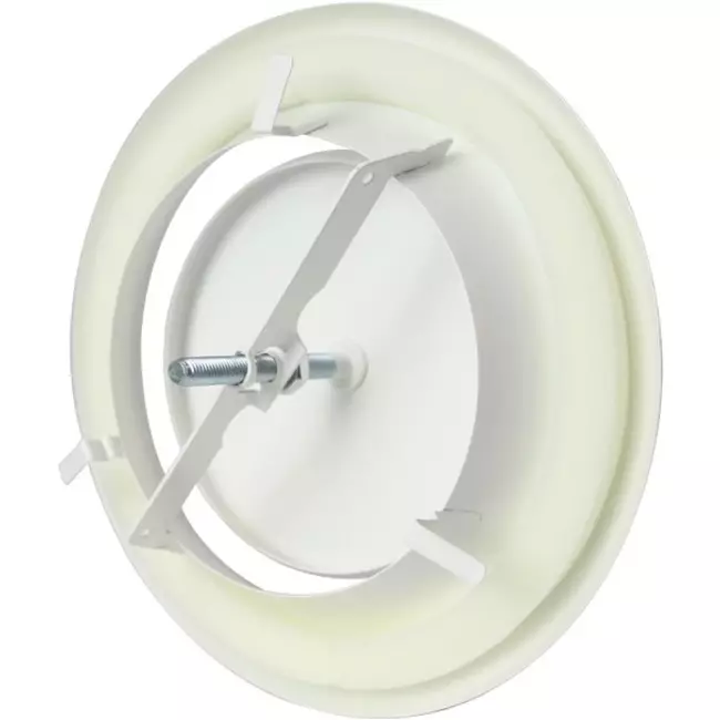 Válvula de extracción de ventilación metálica Ø 200 mm RAL 9010 con muelles de sujeción - DVSC200
