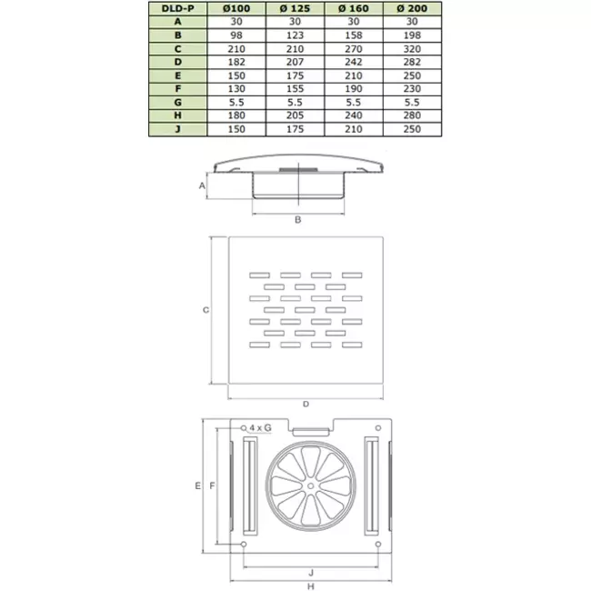 Válvula de ventilación de suministro y extracción luxe con filtro Ø 125 mm - Alpha DLD-P125