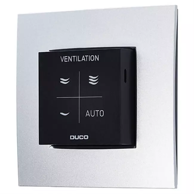 Sensor de humedad ambiental Duco con mando RF/cable negro