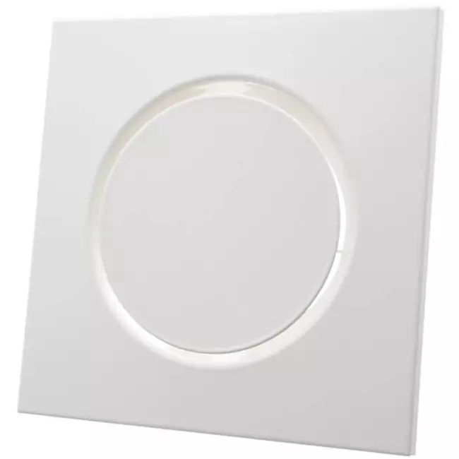 Válvula de extracción de ventilación metálica cuadrada Ø 100 mm blanco con muelles de sujeción - DVSQ100
