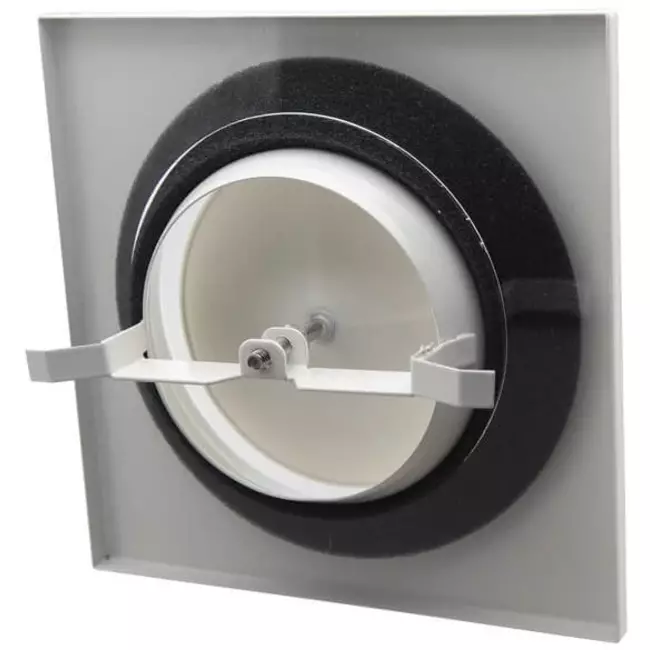 Válvula de suministro de ventilación metálica cuadrada Ø 100 mm blanco con muelles de sujeción - DVSQ-P100