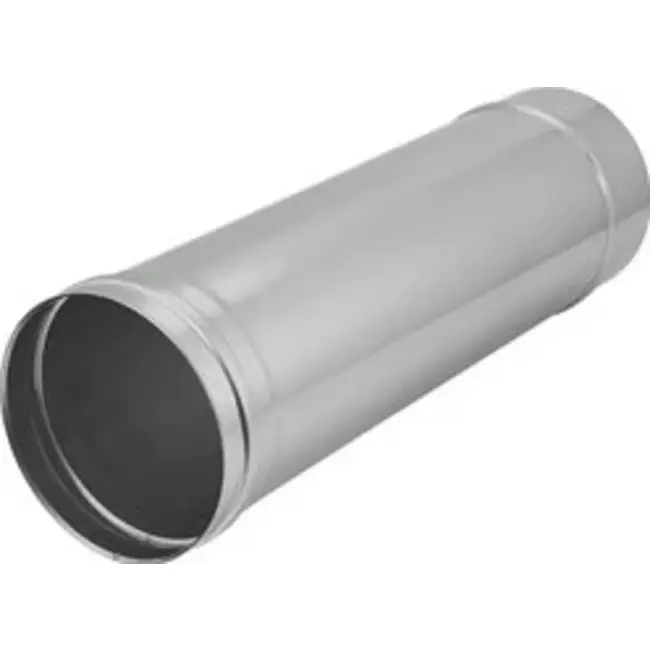 Tubo de estufa Ø 350 mm acero inoxidable pared simple - L = 300 mm