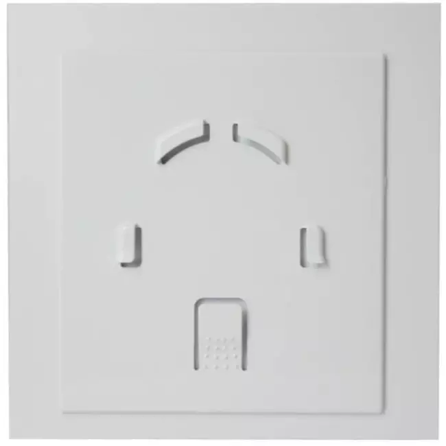 Extractor de baño Ø 100 mm - panel de plástico blanco brillante