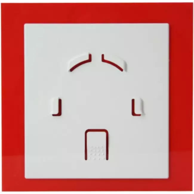 Air Roxy extractores de baño con diámetro de conexión de 125 mm con temporizador - frontal de plástico rojo