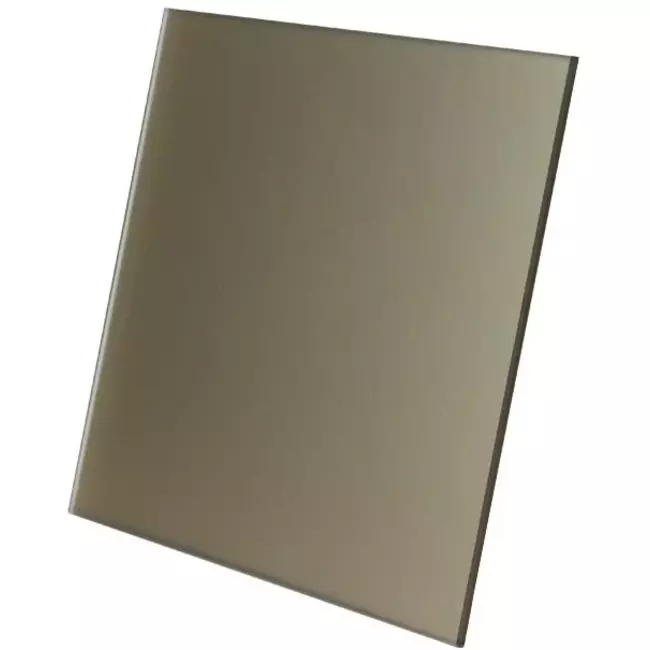 Extractor de baño de Ø 100 mm con temporizador y retardo de encendido - frontal de cristal en dorado satinado