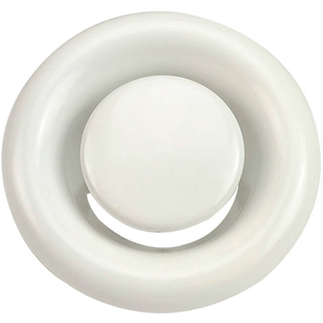 Válvula de escape de ventilación metálica 160mm con muelles de fricción - DVS-C160 - RAL 9016