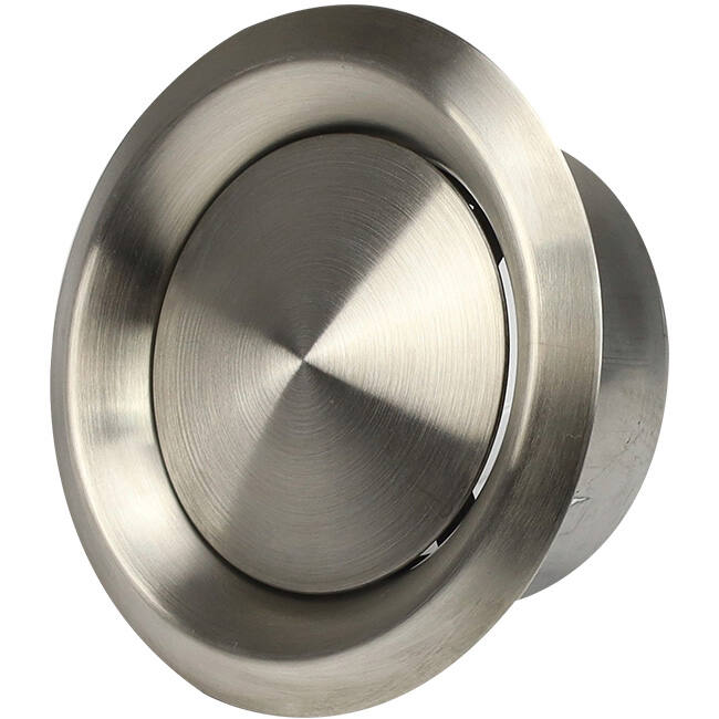 Válvula de ventilación de acero inoxidable de 125 mm de escape y suministro con muelles de fricción - DVI-C125
