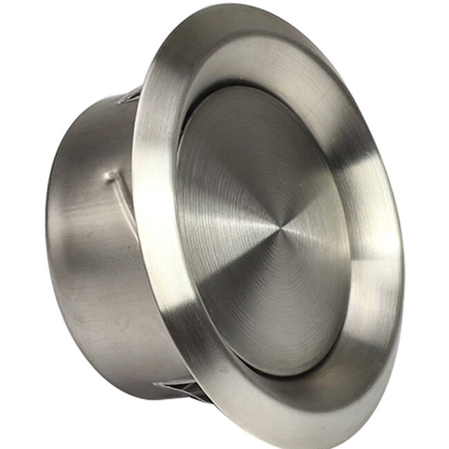 Válvula de ventilación de acero inoxidable de 125 mm de escape y suministro con muelles de fricción - DVI-C125
