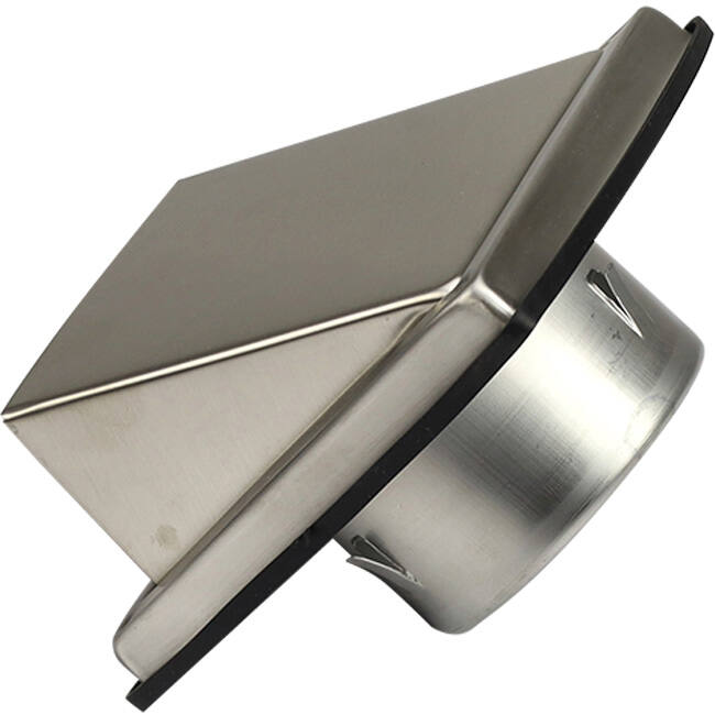 Rejilla frontal de acero inoxidable de 100 mm con compuerta antirretorno de entrada alta - EL-SS-BD100 SS