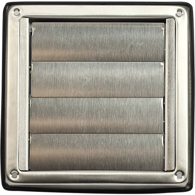 Rejilla frontal de acero inoxidable de 125 mm con aletas móviles de entrada alta - EL-SS-OP125 SS