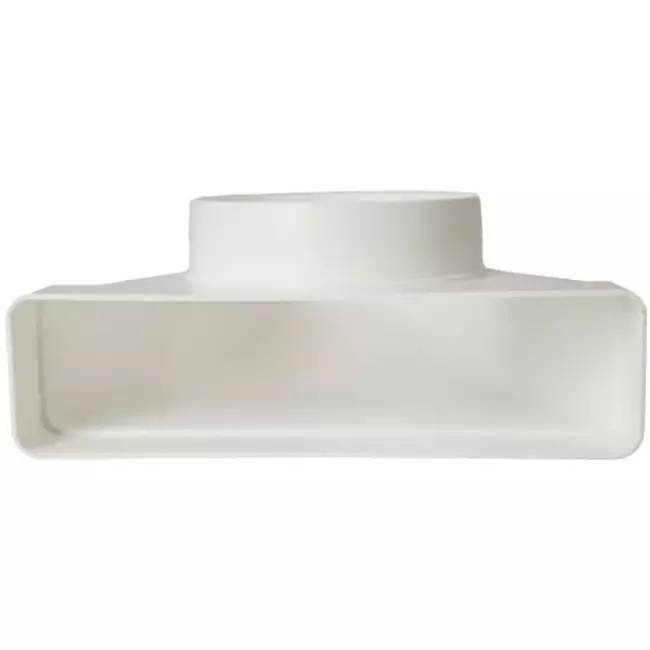 Codo vertical rectangular de plástico 90º Ø 100 mm 220x55 mm - KLD25-100