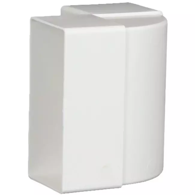 Codo vertical rectangular de plástico 90º 110x55 mm - KLV