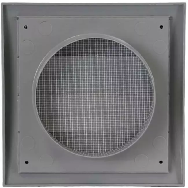 Rejilla de ventilación de sobrepresión de lamas de 190x190 de diámetro: 125 gris - ND12ZP