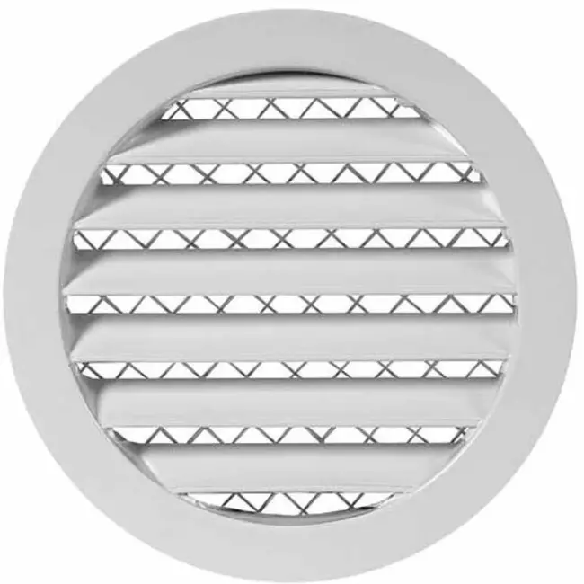 Rejilla de aluminio Ø125 blanco - MRA125W - RAL9016