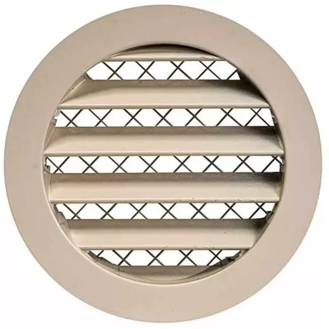 Rejilla de aluminio Ø100 beis - MRA100Y - RAL1015