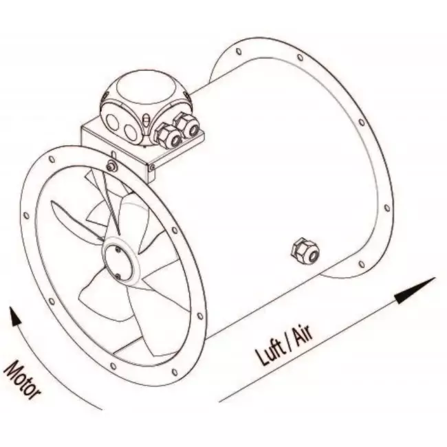 Ventilador axial de conducto 315mm - AL 315 D2 01