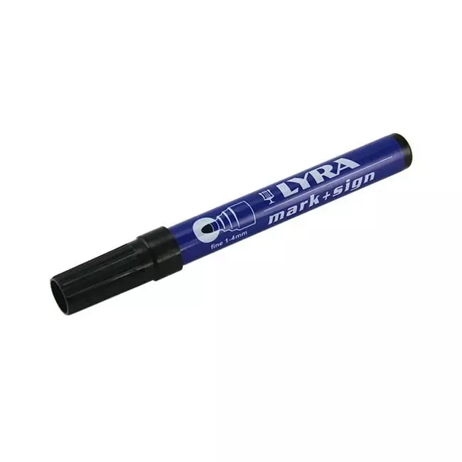 Rotulador negro resistente al agua 1-4 mm (fino)