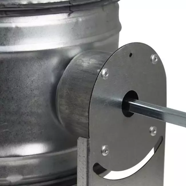 Compuerta de regulación controlada por motor Ø 315 mm para tubos helicoidales