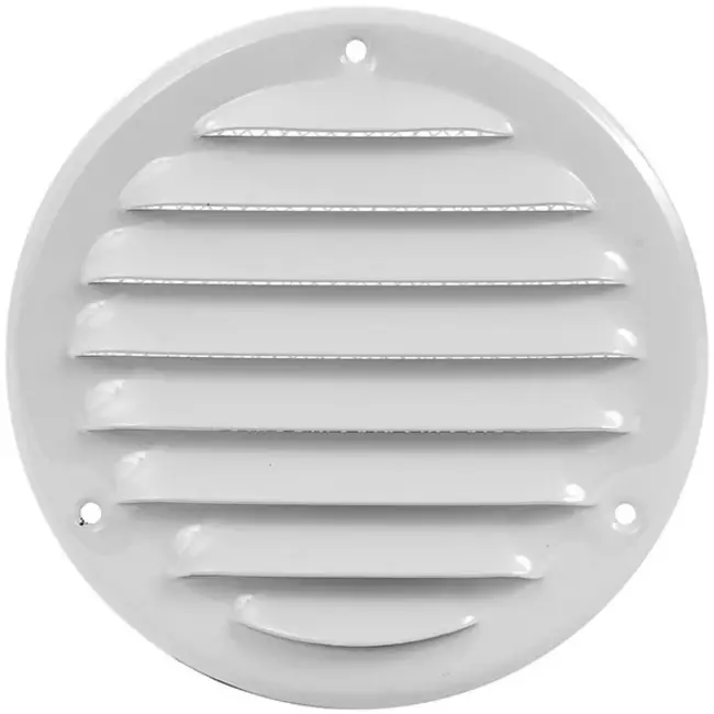 Rejilla metálica de ventilación redonda 100 mm blanco - MR100 - RAL9016