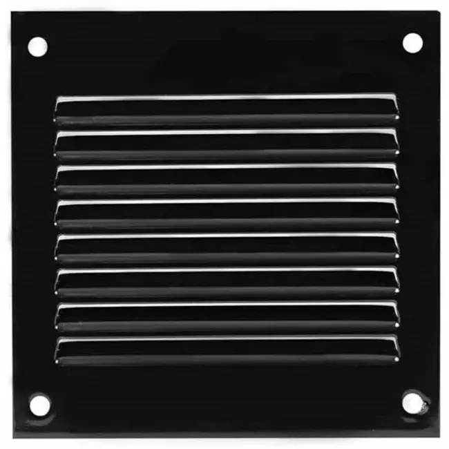 Rejilla metálica 100x100 mm negro - MR1010M - RAL9005