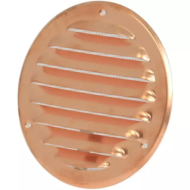 Rejilla metálica de ventilación redonda Ø 160 mm cobre - MR160Cu