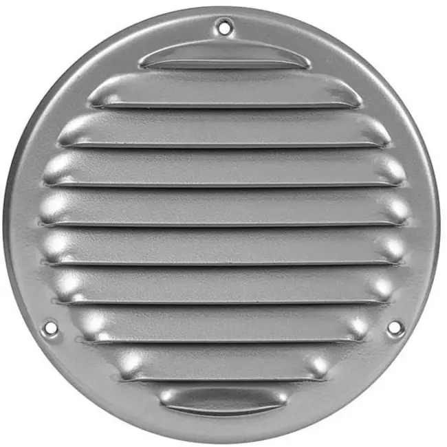 Rejilla de ventilación metálica redonda 100 mm gris - MR100P - RAL9006