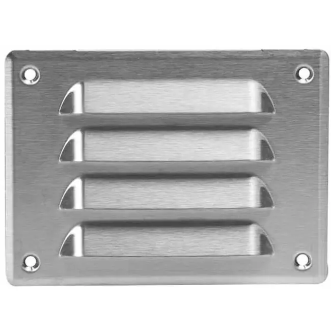 Rejilla de ventilación metálica cuadrada 140x105 mm acero inox. - MR14105i