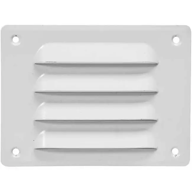 Rejilla de ventilación metálica cuadrada 140x105 mm blanco - MR14105