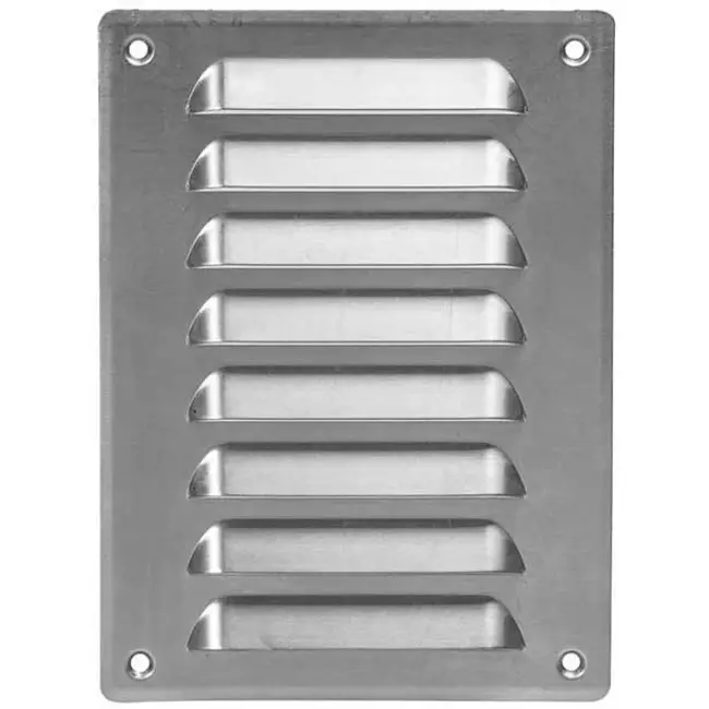 Rejilla de ventilación metálica cuadrada 140x190 mm aluminio - MR1419Al