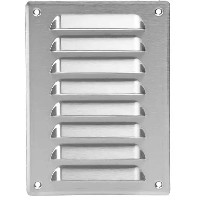 Rejilla de ventilación metálica cuadrada 140x190 mm acero inox. - MR1419i