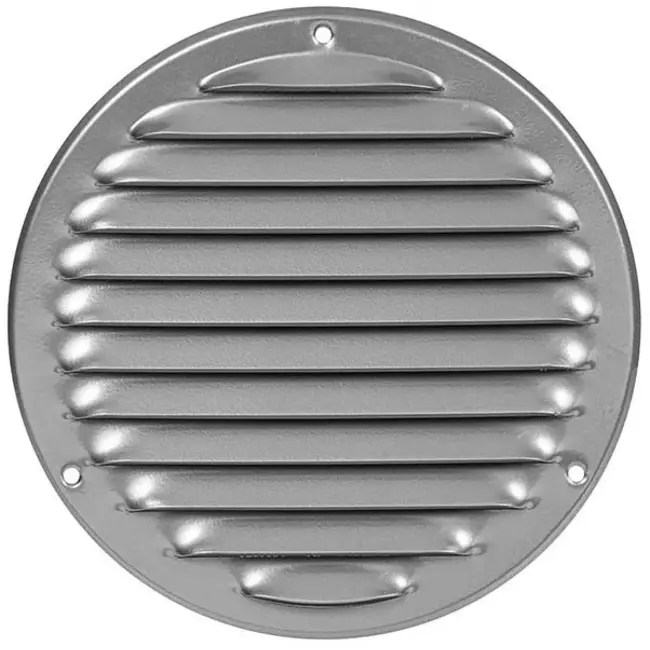 Rejilla de ventilación metálica redonda Ø 160 mm gris - MR160P - RAL9006