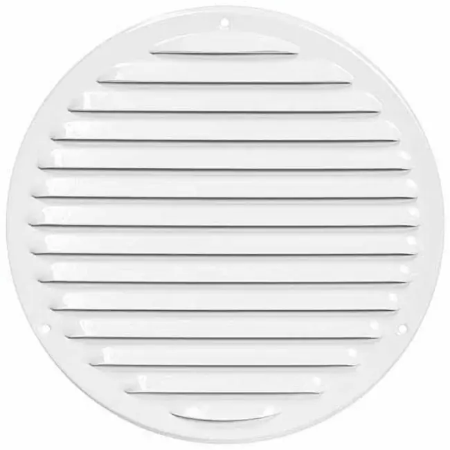 Rejilla metálica de ventilación redonda Ø 200 mm blanco - MR200 - RAL9016