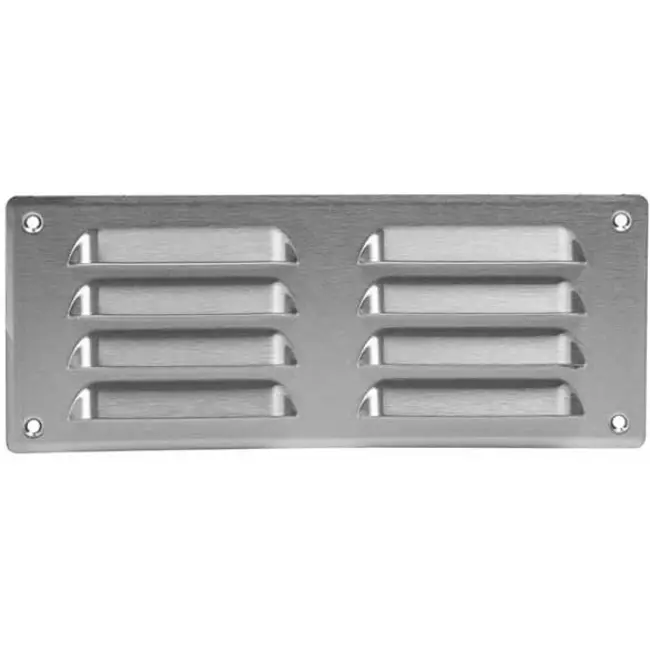 Rejilla de ventilación metálica cuadrada 260x105 mm acero inox. - MR26105i