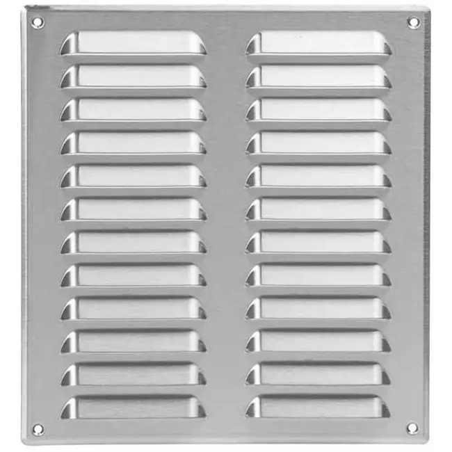 Rejilla de ventilación metálica cuadrada 260x280 mm acero inox. - MR2628i
