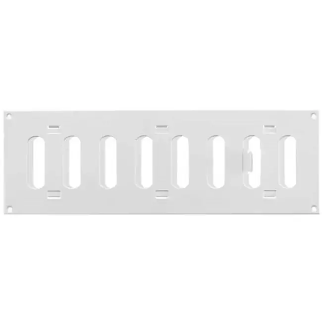 Rejilla metálica rectangular ajustable 300x100 blanco - MR3010R - RAL9016