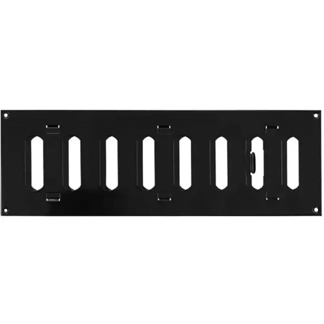 Rejilla metálica ajustable 300x100 negro - MR3010RM - RAL9005