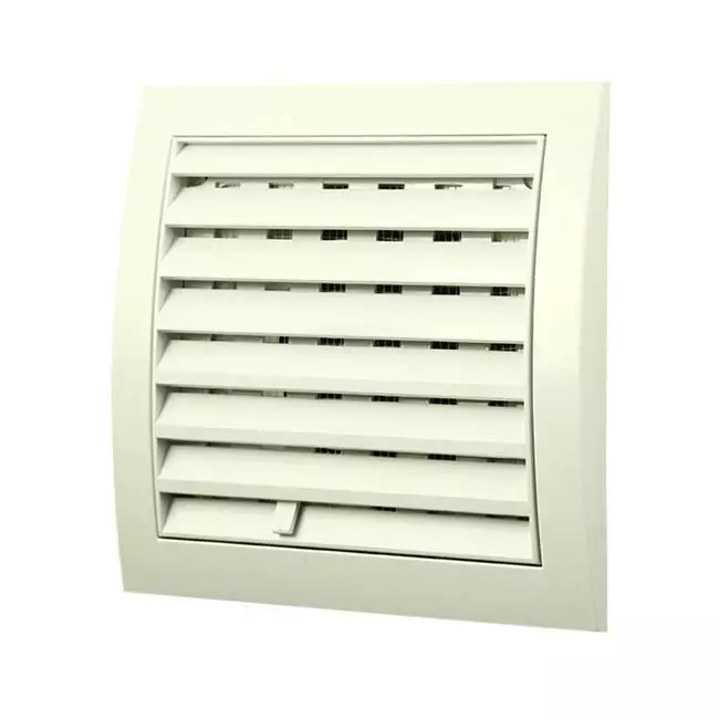 Rejilla de pared controlable de 150x150 de diámetro: 100 blanco - ND10R